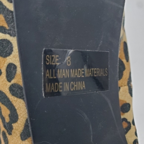 Charlotte Russe Peep Toe Platform Heels Women's 8 Leopard Print Shoes - Picture 9 of 10